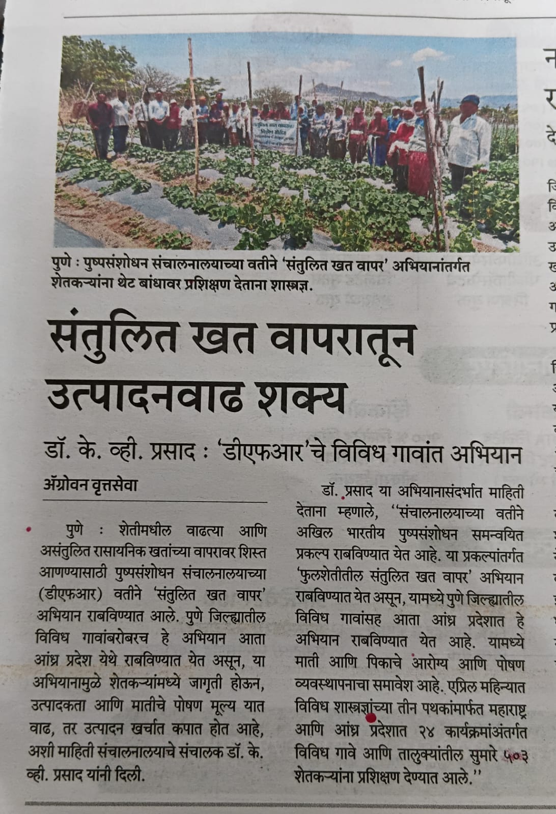 संतुलित खत वापरातून उत्पादनवाढ शक्य