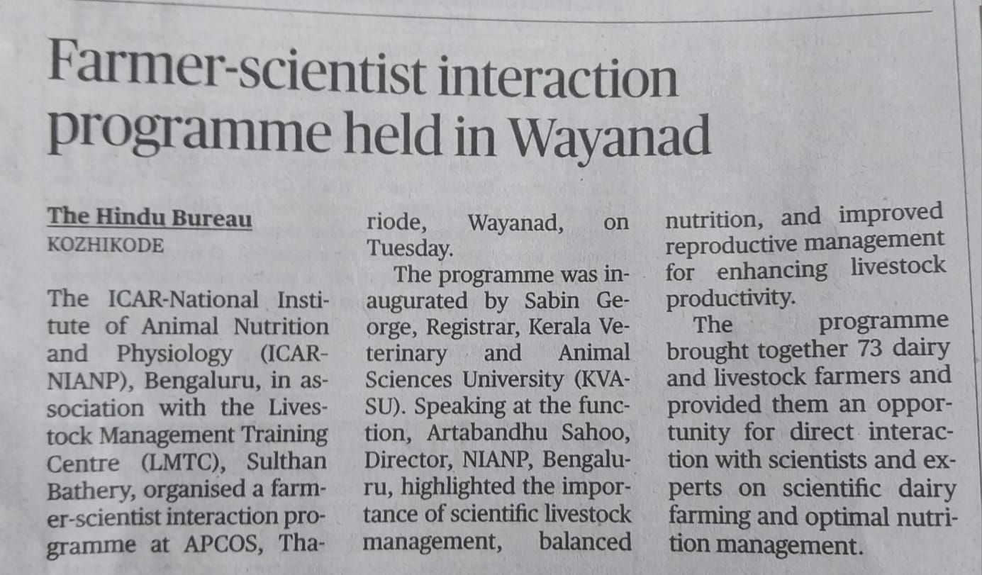 Farmer-scientist interaction programme held in Wayanad