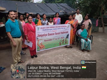 KVK (CISH), Malda Celebrates International Women Fishers Day under Janjatiya Gaurav Varsh Pakhwara