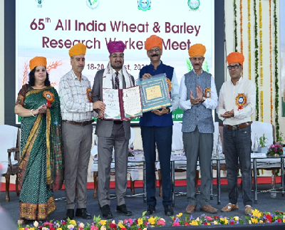 DG ICAR Conferred with Prestigious Shri V. S. Mathur Memorial Award at 65th All India Wheat and Barley Research Workers’ Meet