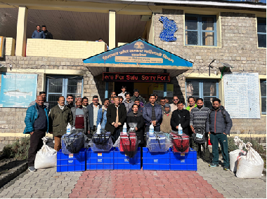 Training-cum-Input distribution programmes for trout farmers at Mandi and Kullu, Himachal Pradesh Organised
