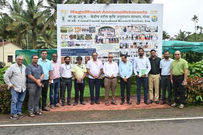PWD Minister, Goa Visits ICAR-CCARI, Reviews Innovative Agricultural Technologies