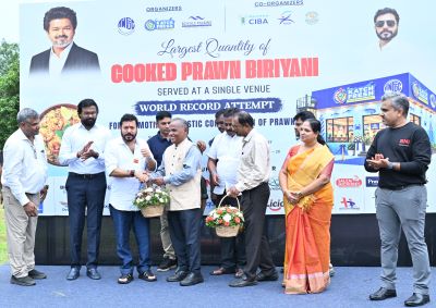 ICAR-CIBA Co-organises World Record Event to Promote Domestic Consumption of Farmed Shrimp