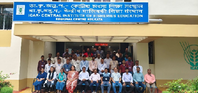 Fish farmers from East Champaran, Bihar received training on scientific aquaculture at ICAR-CIFE Kolkata Centre