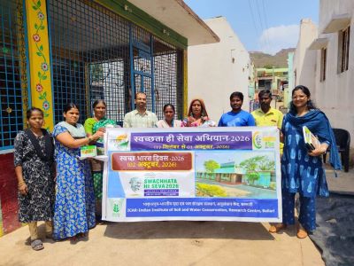 ICAR-IISWC, Dehradun Organizes “Swachhata Se Samriddhi” campaign under Swachhta Hi Seva programme at Tumati Thanda, Taluka Sandur, Ballari   28 September 2026, Karnataka  As part of the Swachhata Hi Seva (SHS) programme, being organized from 17 September to 2 October 2026 under the theme “Swachhata Mein Sahbhag; Swachh Bharat, Viksit Bharat”, various cleanliness and Swachhta-related activities are being conducted to promote awareness and encourage public participation.   As part of this campaign, the ICAR-Indian Institute of Soil and Water Conservation, Dehradun organized a “Swachhata Se Samriddhi” campaign on 28th September 2026 at Tumati Thanda, an SCSP-adopted village in Sandur Taluka of Ballari district.   The programme focused on the message “Say No to Plastic-Use Only Cloth/Jute Bags for an Eco-friendly Environment.” Farmers and villagers were sensitized and encouraged to avoid single-use plastic bags and adopt reusable, eco-friendly alternatives to reduce plastic pollution and maintain a clean and healthy village environment.   As part of the programme, vegetable kits for kitchen gardens were distributed to farmers to promote nutritional security and encourage household-level vegetable production. The programme also included Swachhata Shramdaan and village cleaning activities with active participation from farmers and local residents.   The activities highlighted the “Waste to Wealth” concept and emphasized the importance of reducing plastic use and promoting cloth and jute bags for a cleaner, healthier, and more sustainable environment.  A total of 35 participants actively participated in the programme and contributed to the cleanliness and awareness activities.  (Source: ICAR-Indian Institute of Soil and Water Conservation, Dehradun)